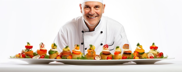 Kucharz prezentuje potrawę